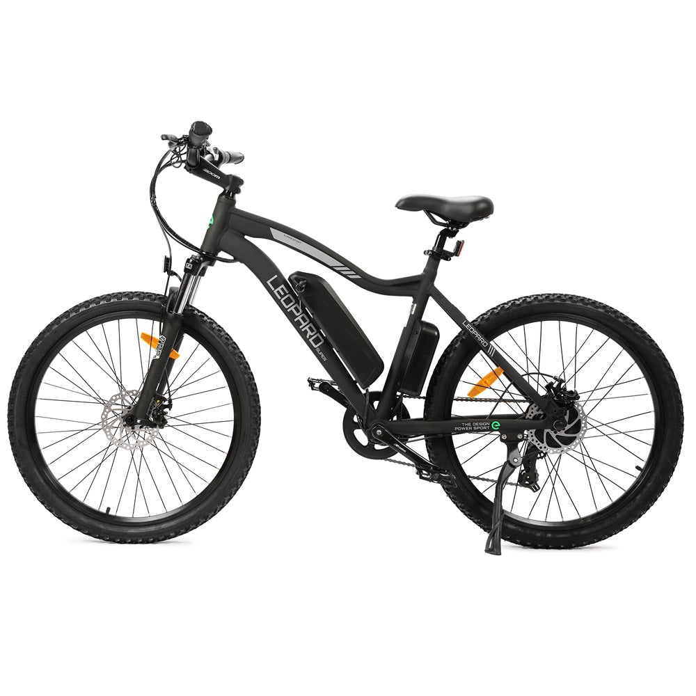 UL Certified-Ecotric Leopard Electric Mountain Bike - Matte Black