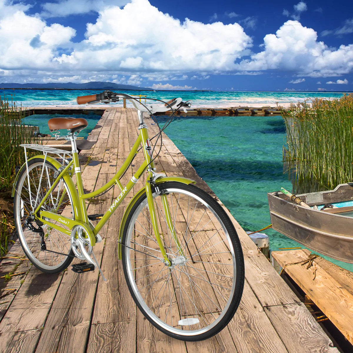 Tracer Osaka 700C Hybrid City Bikes 7-Speed for Women