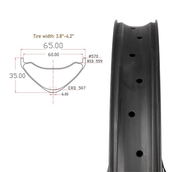 26er 65C Fat Bike Wheels F660