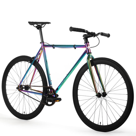 Golden Cycles - GC - Oil Slick Cycle | Single Speed Road Bike | Single Speed Cycle | Fixed Gear Bike | Affordable Cycle | Bike Lover USA