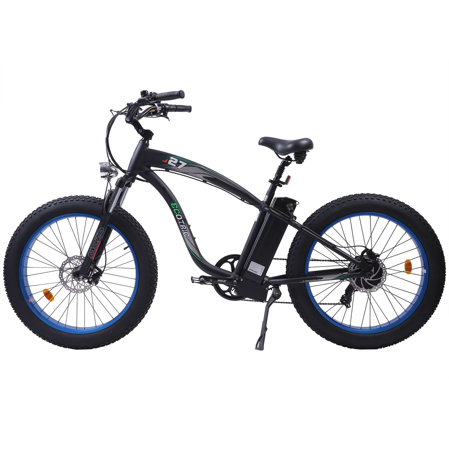 Ecotric Hammer Electric Fat Tire Beach Snow Bike - Blue