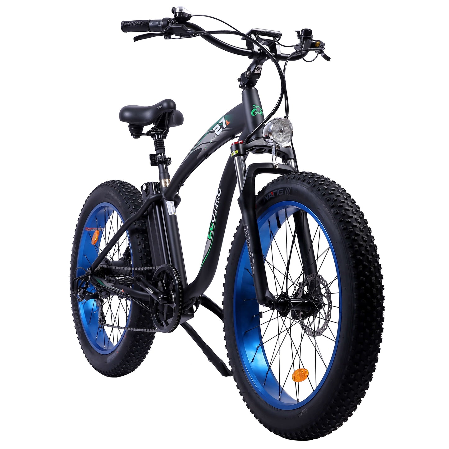 Ecotric Hammer Electric Fat Tire Beach Snow Bike - Blue