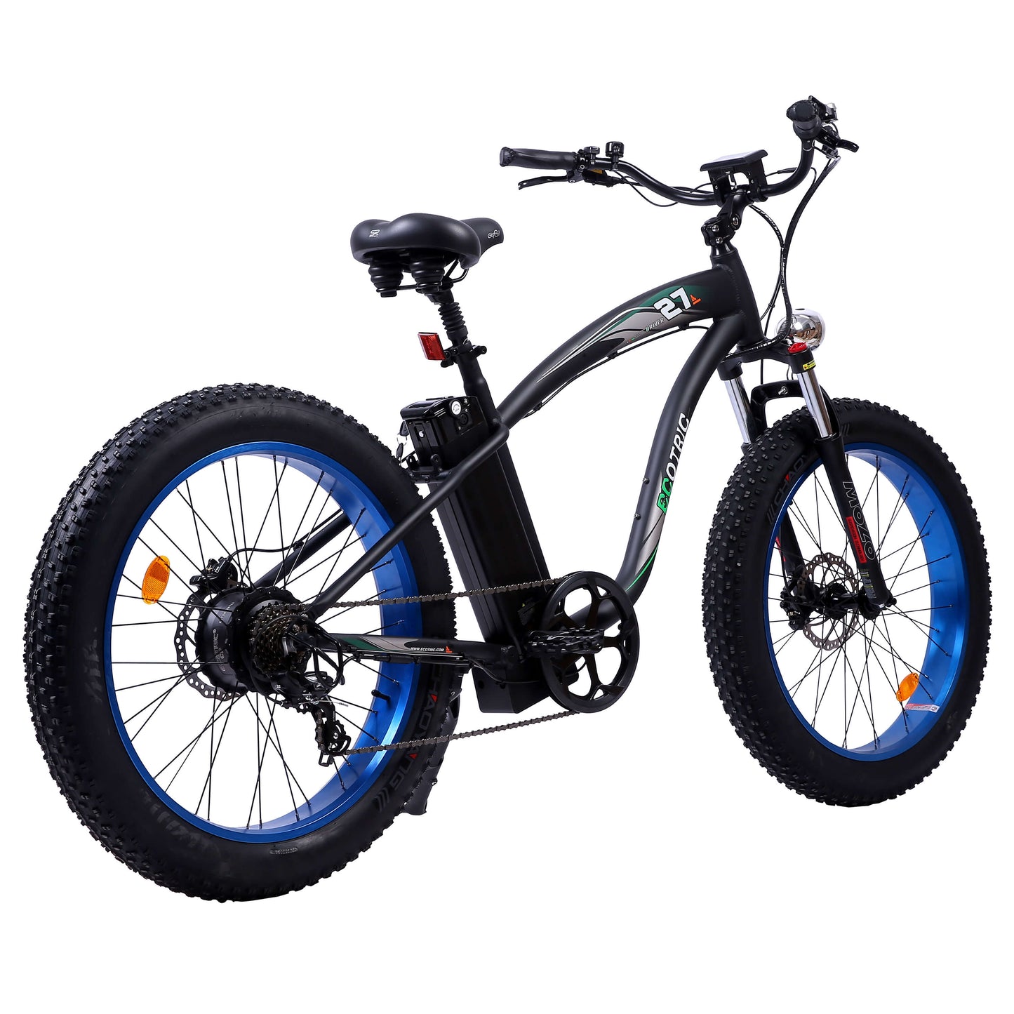 Ecotric Hammer Electric Fat Tire Beach Snow Bike - Blue