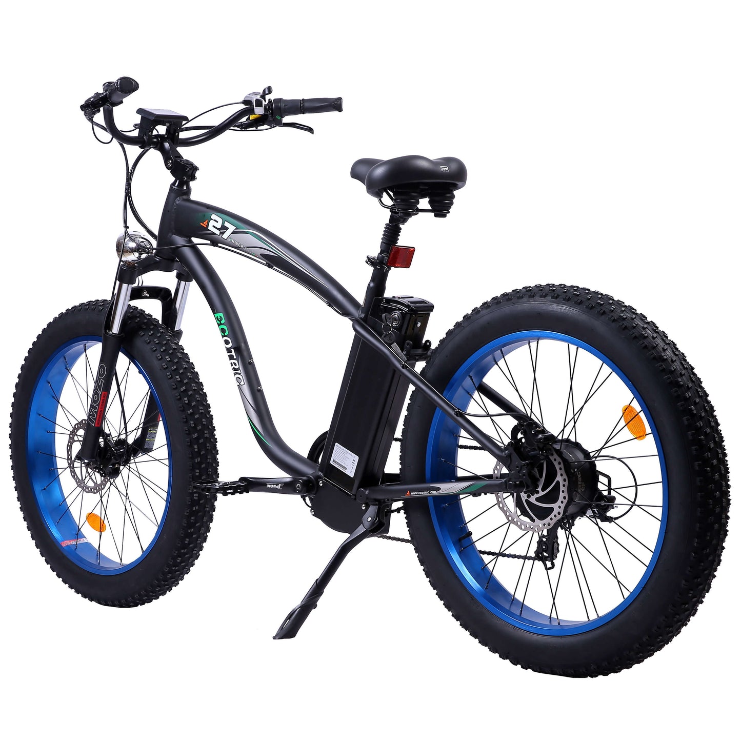 Ecotric Hammer Electric Fat Tire Beach Snow Bike - Blue