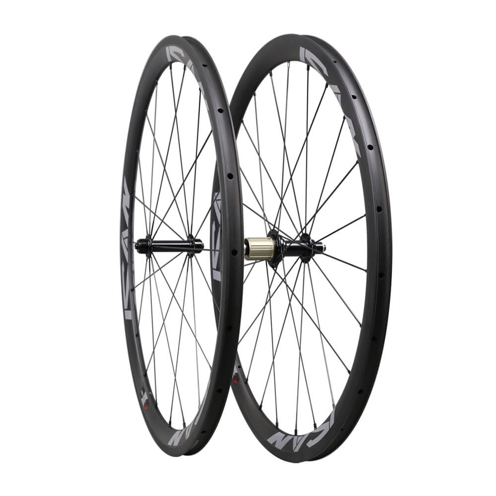 38mm Carbon Clincher Climbing Sapim CX-Ray Spokes Wheelset