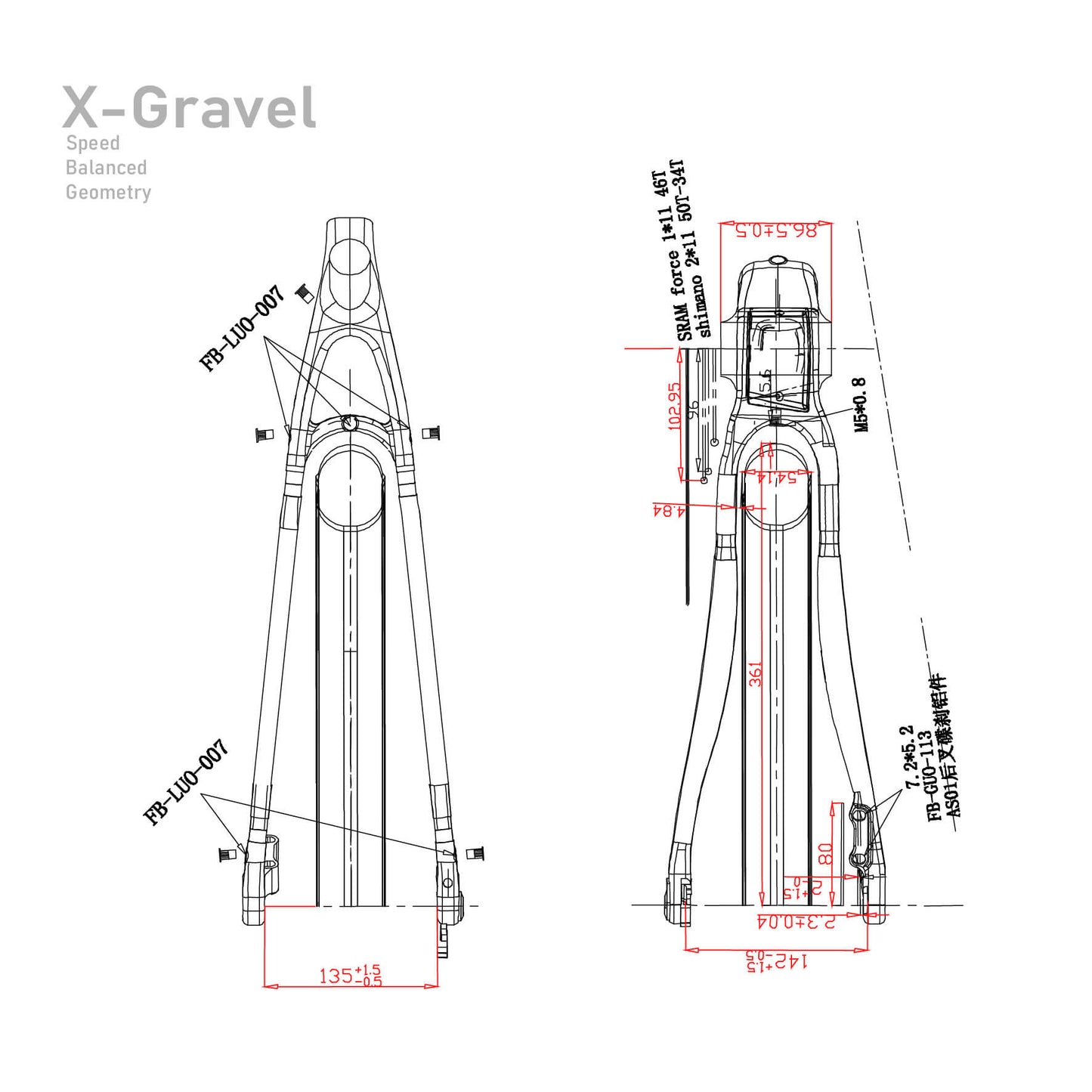 X-Gravel Bike Frame