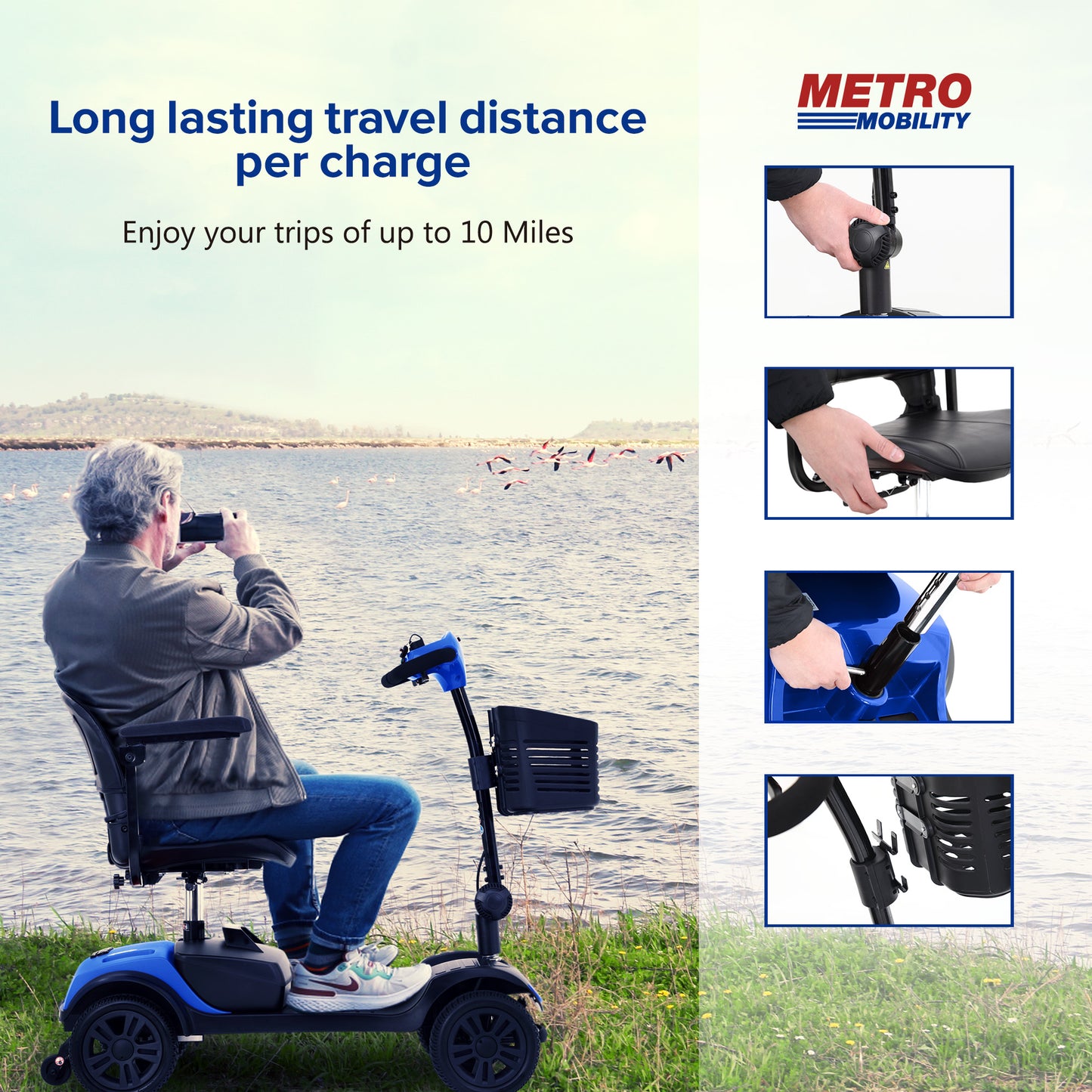 Metro M1 Lite Mobility Scooter - Blue