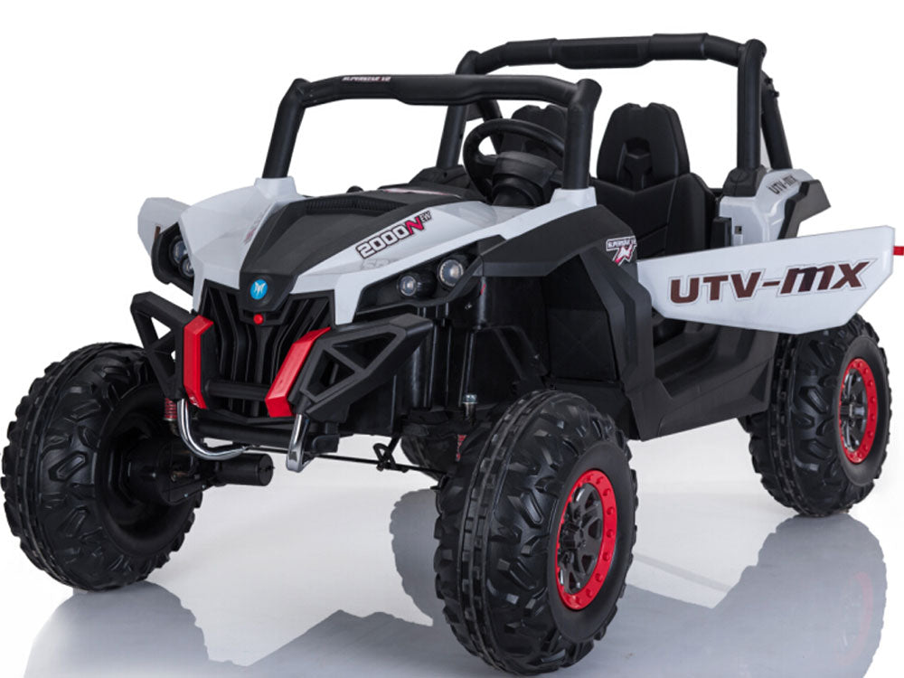 MotoTec Mini Moto UTV 4x4 12v (2.4ghz RC) - White