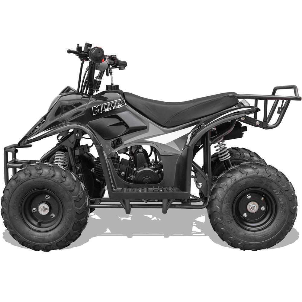 MotoTec Rex 110cc 4-Stroke Kids Gas ATV - Black