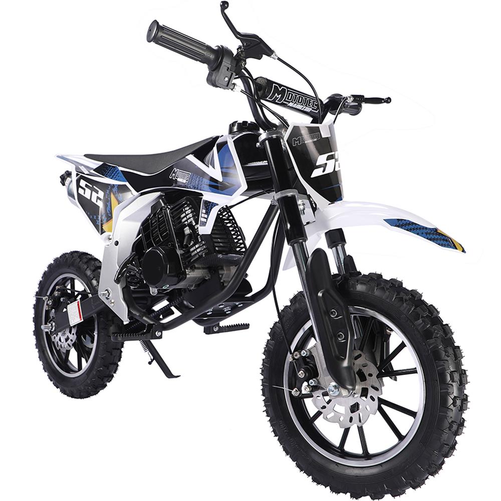 MotoTec Warrior 52cc 2-Stroke Kids Gas Dirt Bike - Black