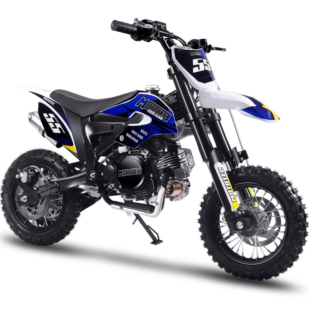 MotoTec Hooligan 60cc 4-Stroke Gas Dirt Bike - Black