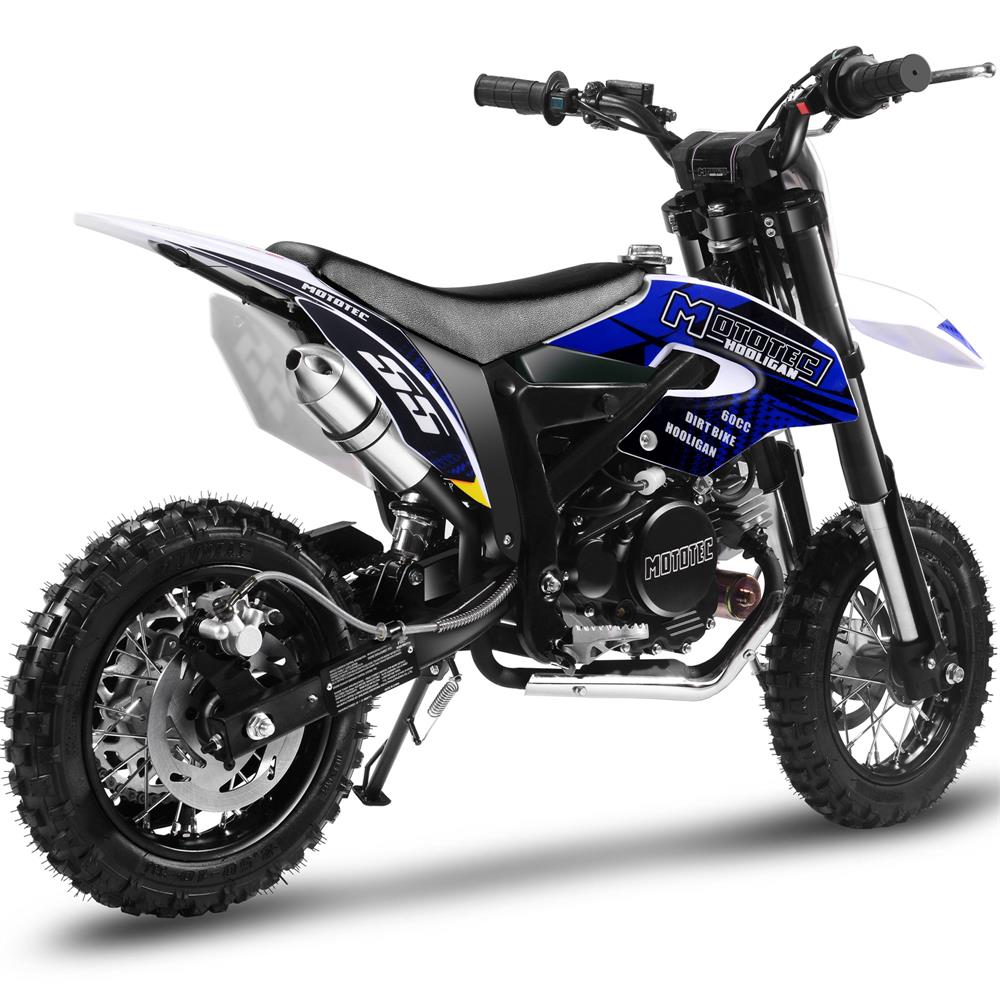 MotoTec Hooligan 60cc 4-Stroke Gas Dirt Bike - Black