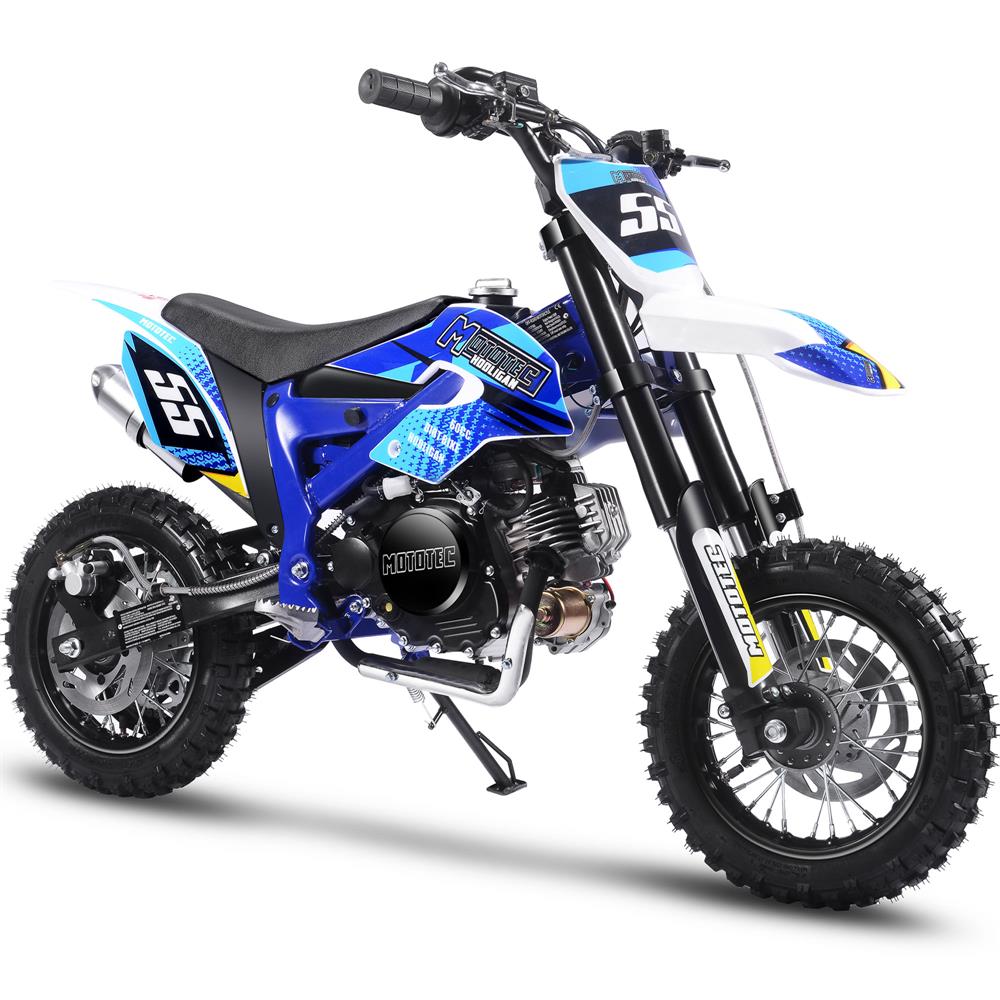 MotoTec Hooligan 60cc 4-Stroke Gas Dirt Bike - Blue