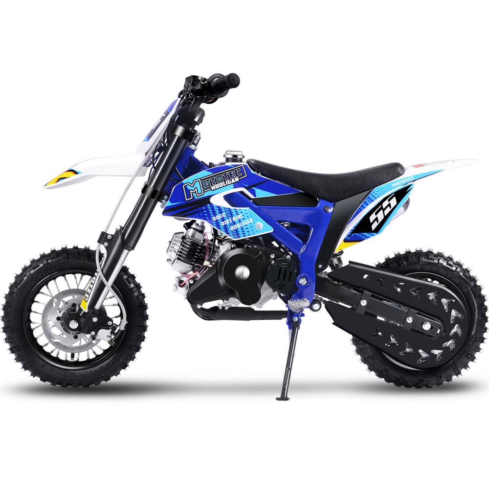 MotoTec Hooligan 60cc 4-Stroke Gas Dirt Bike - Blue