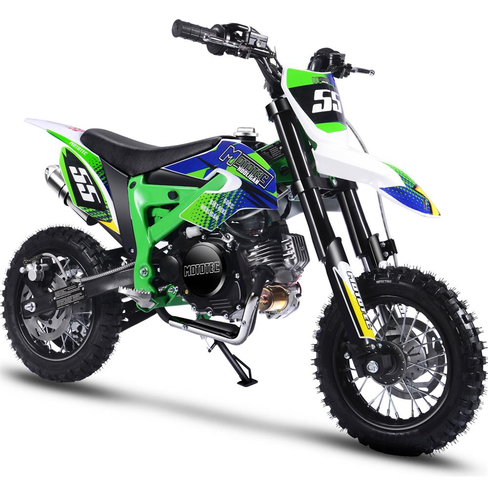MotoTec Hooligan 60cc 4-Stroke Gas Dirt Bike - Green