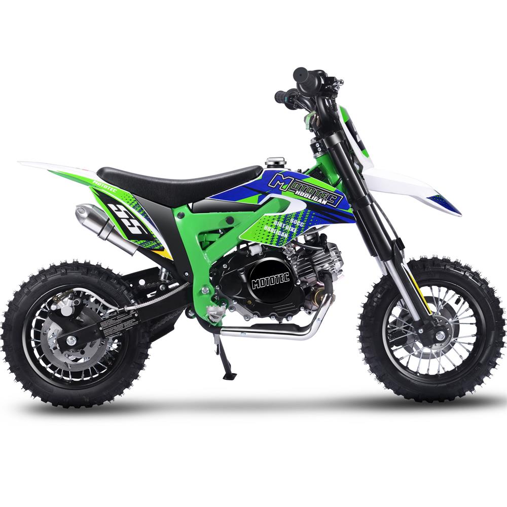 MotoTec Hooligan 60cc 4-Stroke Gas Dirt Bike - Green