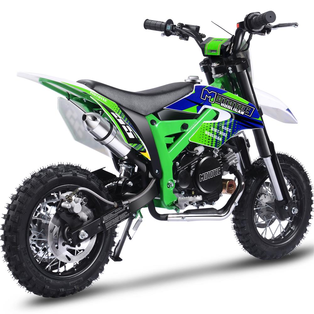 MotoTec Hooligan 60cc 4-Stroke Gas Dirt Bike - Green
