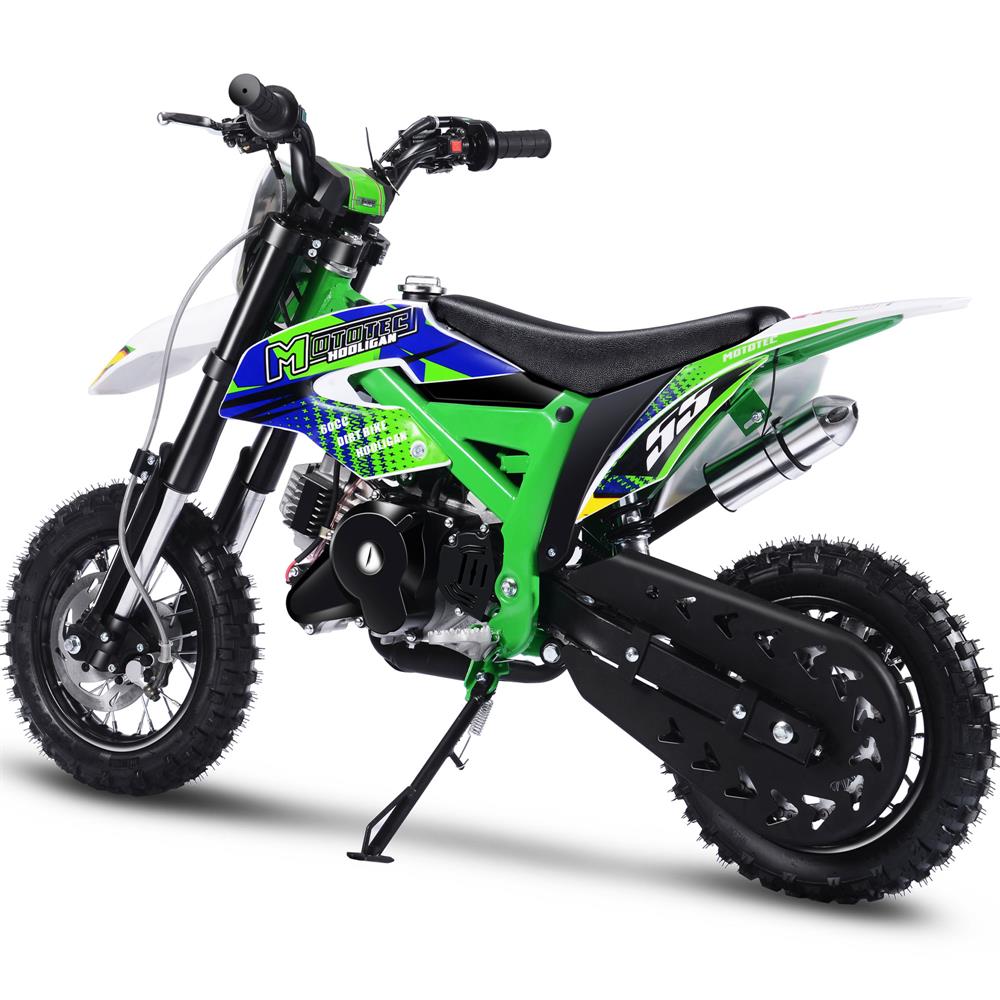 MotoTec Hooligan 60cc 4-Stroke Gas Dirt Bike - Green