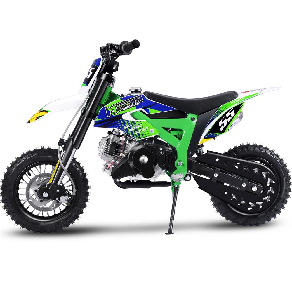 MotoTec Hooligan 60cc 4-Stroke Gas Dirt Bike - Green