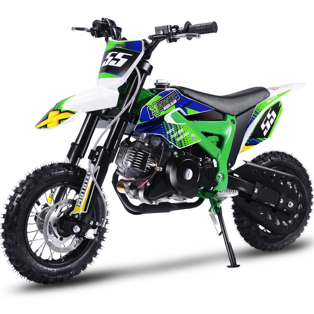 MotoTec Hooligan 60cc 4-Stroke Gas Dirt Bike - Green