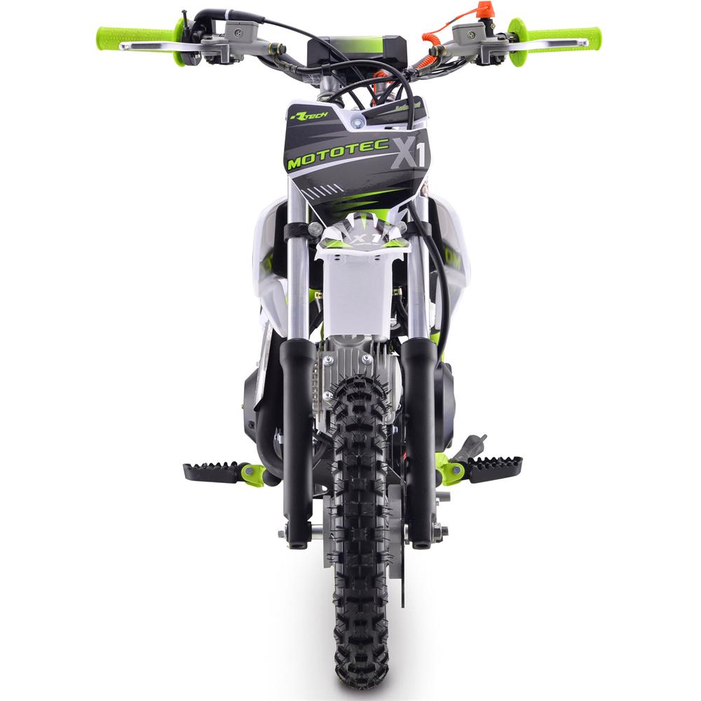 MotoTec X1 110cc 4-Stroke Gas Dirt Bike Green