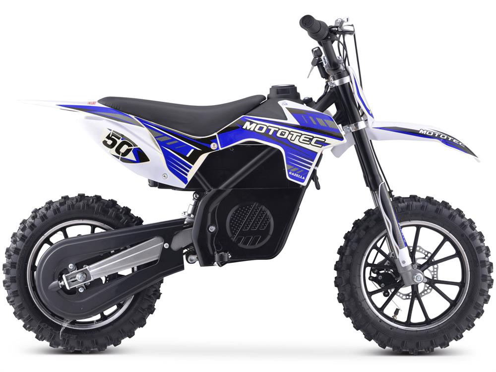 MotoTec 24v 500w Gazella Electric Dirt Bike - Blue