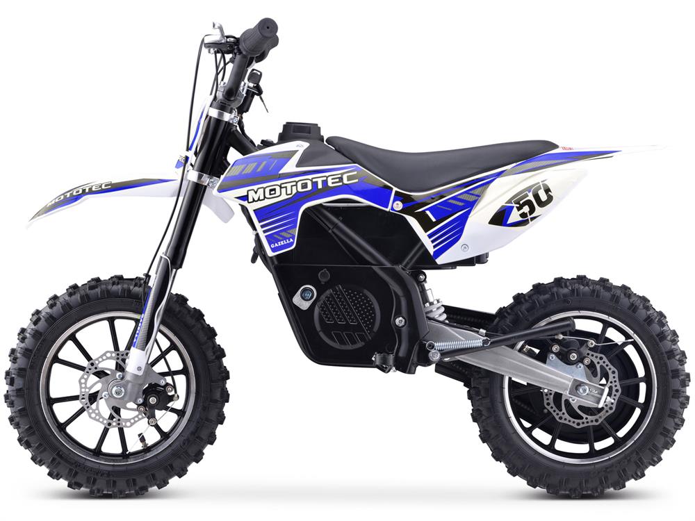 MotoTec 24v 500w Gazella Electric Dirt Bike - Blue