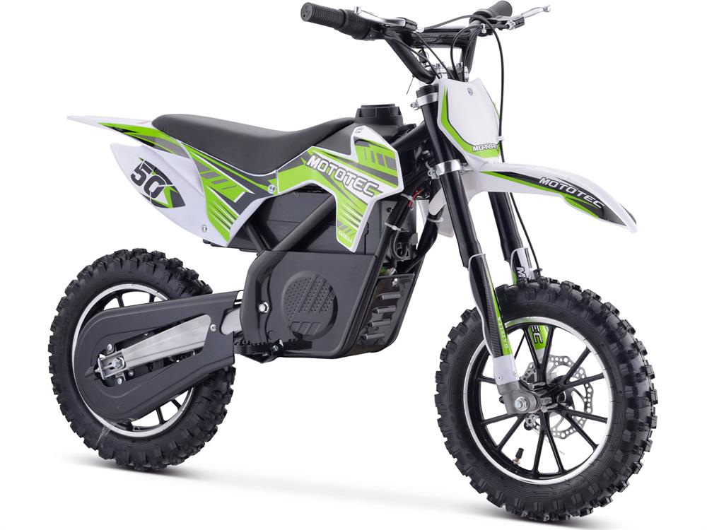 MotoTec 24v 500w Gazella Electric Dirt Bike - Green