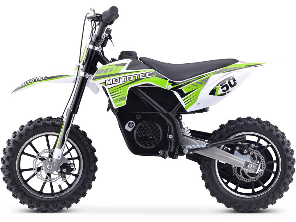 MotoTec 24v 500w Gazella Electric Dirt Bike - Green