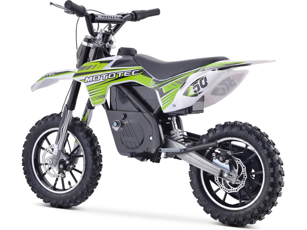 MotoTec 24v 500w Gazella Electric Dirt Bike - Green