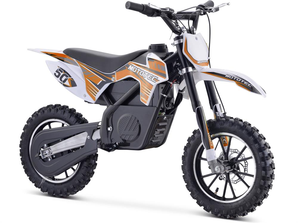 MotoTec 24v 500w Gazella Electric Dirt Bike - Orange