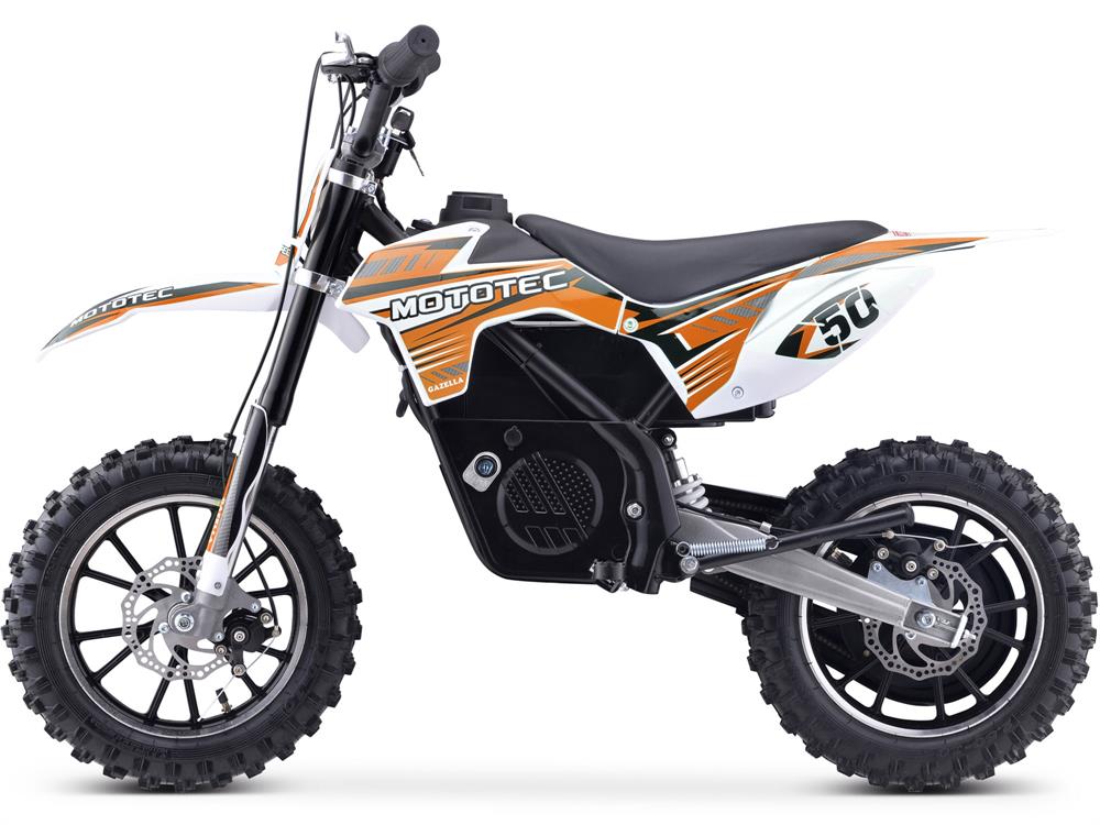 MotoTec 24v 500w Gazella Electric Dirt Bike - Orange