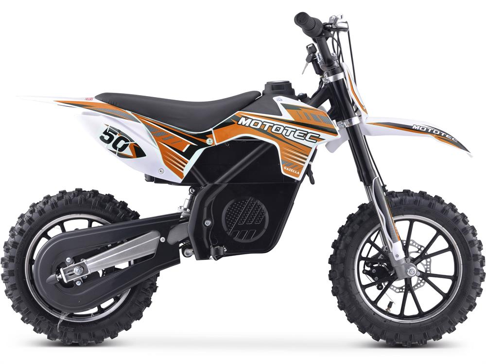 MotoTec 24v 500w Gazella Electric Dirt Bike - Orange