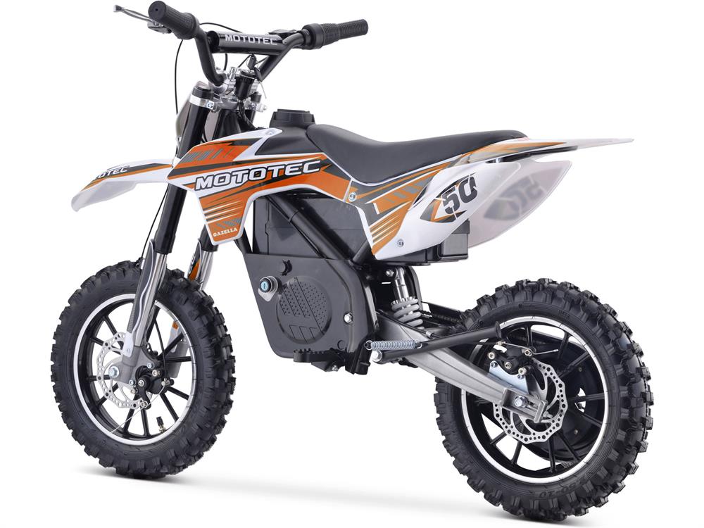 MotoTec 24v 500w Gazella Electric Dirt Bike - Orange