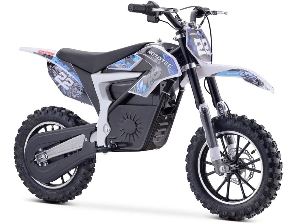 MotoTec 36v 500w Demon Electric Dirt Bike Lithium - Blue