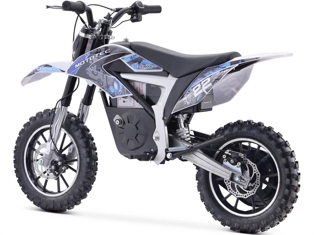 MotoTec 36v 500w Demon Electric Dirt Bike Lithium - Blue