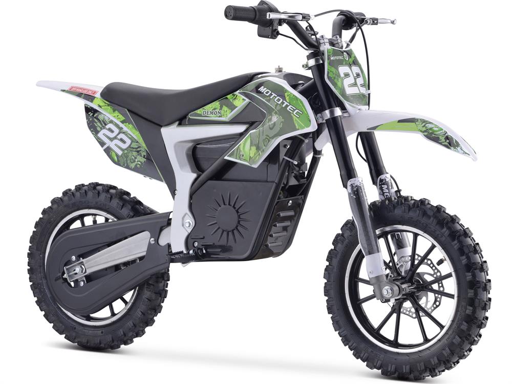 MotoTec 36v 500w Demon Electric Dirt Bike Lithium - Green