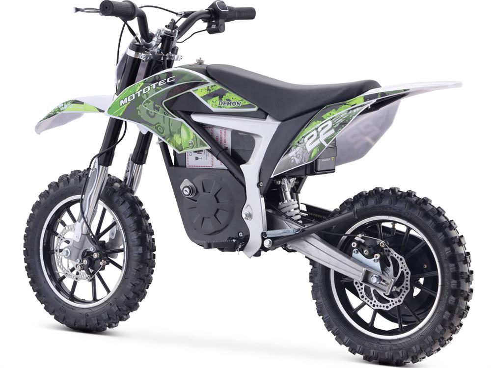 MotoTec 36v 500w Demon Electric Dirt Bike Lithium - Green