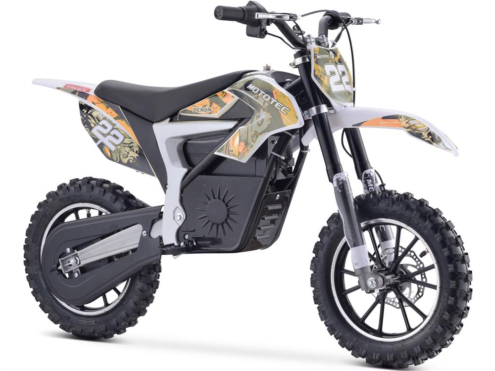 MotoTec 36v 500w Demon Electric Dirt Bike Lithium - Orange