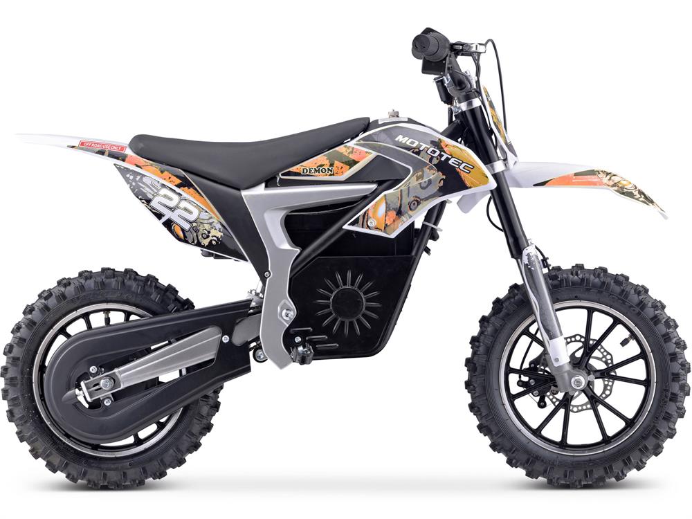 MotoTec 36v 500w Demon Electric Dirt Bike Lithium - Orange