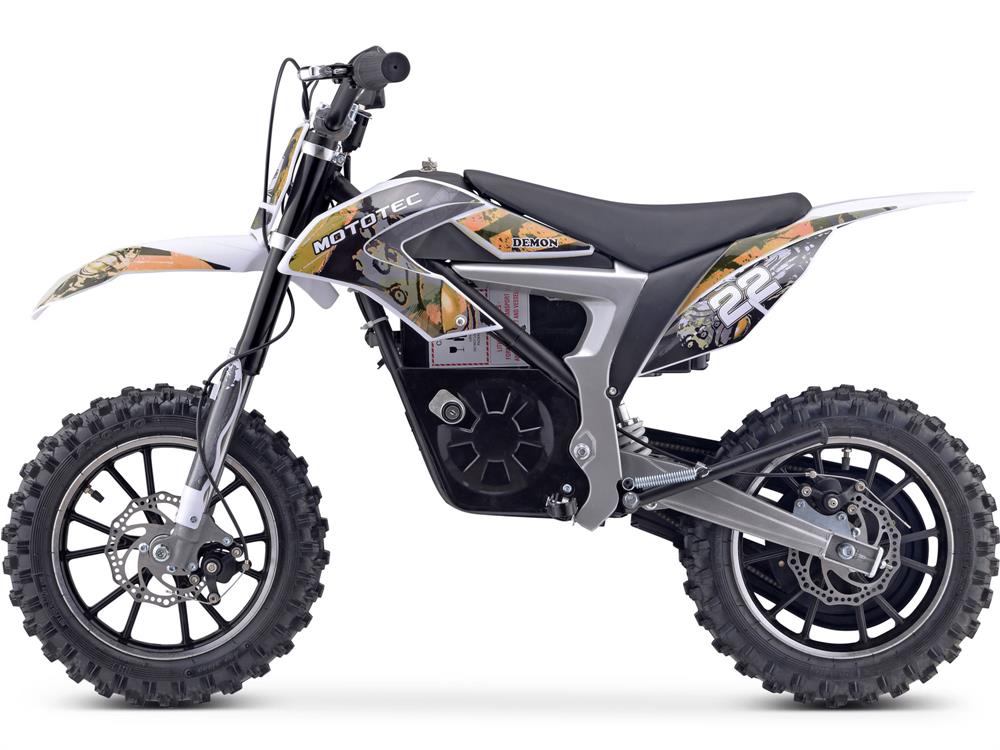 MotoTec 36v 500w Demon Electric Dirt Bike Lithium - Orange