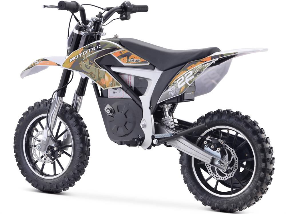 MotoTec 36v 500w Demon Electric Dirt Bike Lithium - Orange