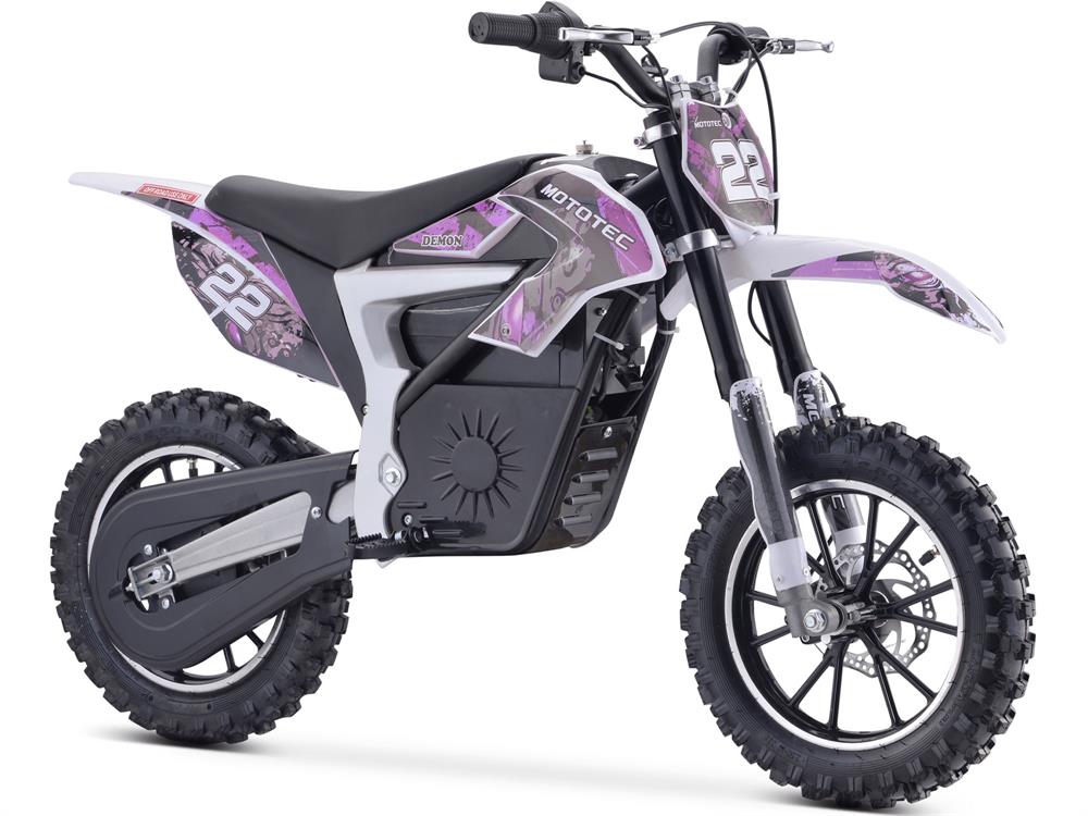 MotoTec 36v 500w Demon Electric Dirt Bike Lithium - Purple