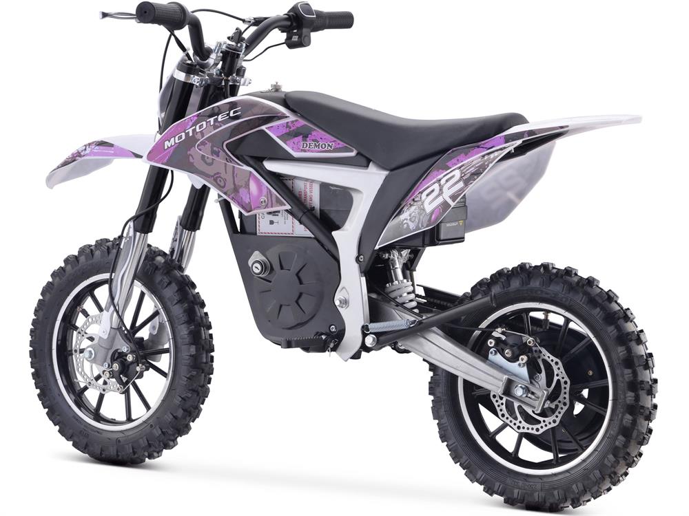 MotoTec 36v 500w Demon Electric Dirt Bike Lithium - Purple