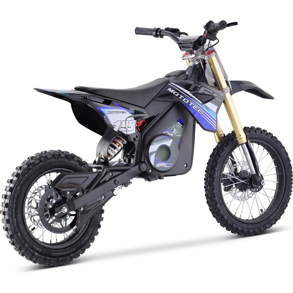 MotoTec 48v Pro Electric Dirt Bike 1500w Lithium - Blue
