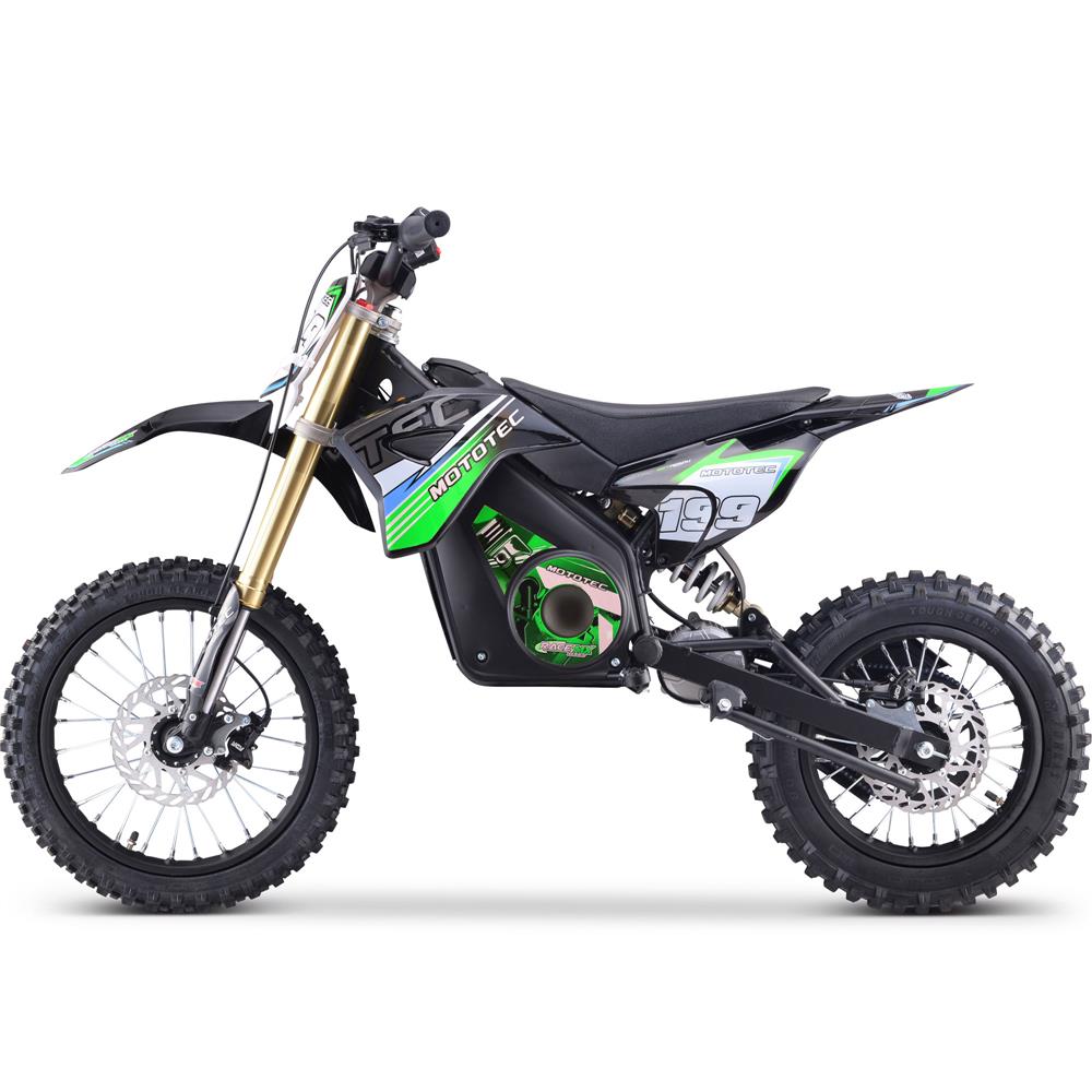 MotoTec 48v Pro Electric Dirt Bike 1500w Lithium - Green