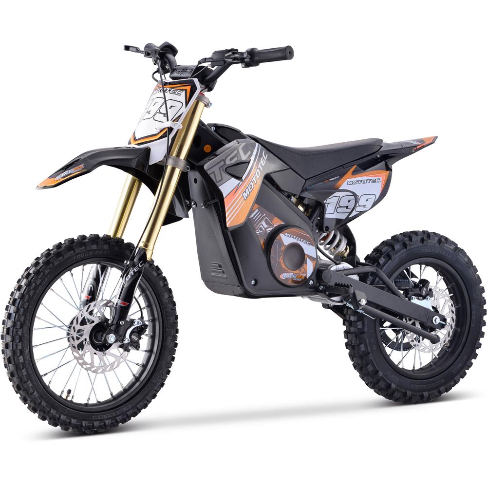 MotoTec 48v Pro Electric Dirt Bike 1500w Lithium - Orange