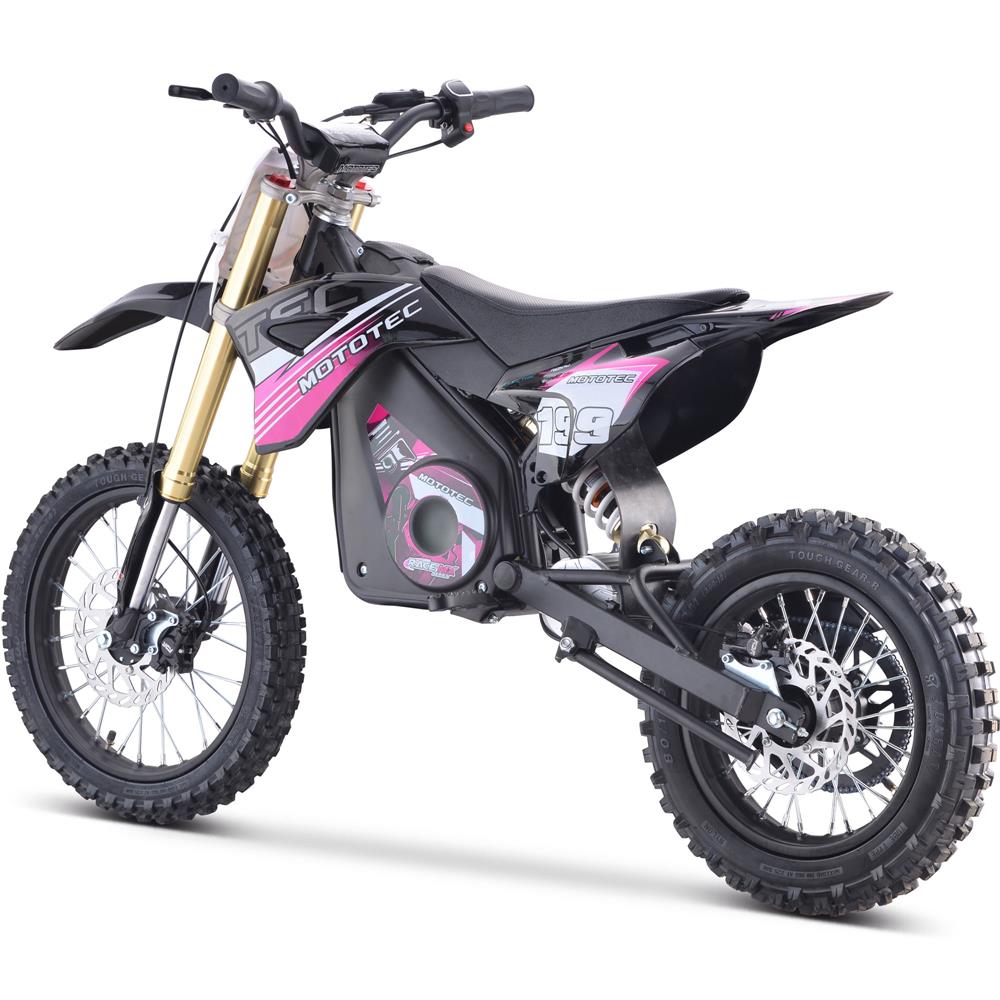 MotoTec 48v Pro Electric Dirt Bike 1500w Lithium - Pink