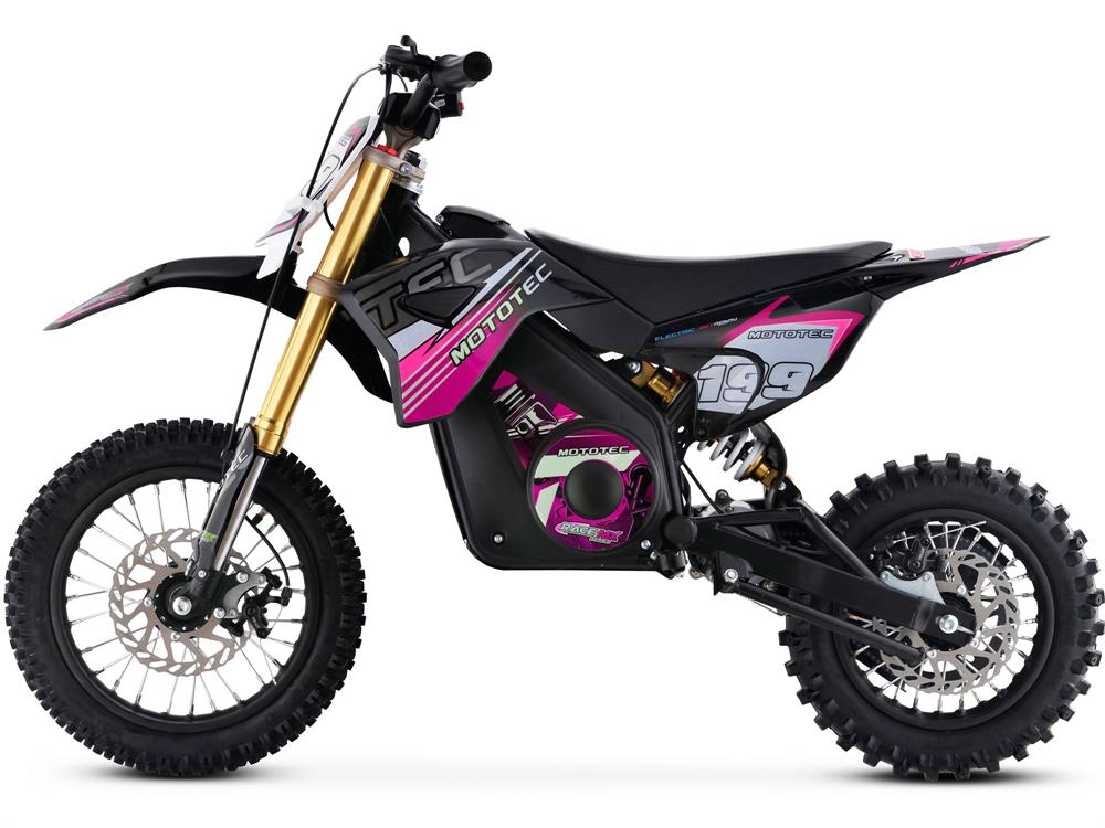 MotoTec 36v Pro Electric Dirt Bike 1000w Lithium - Pink