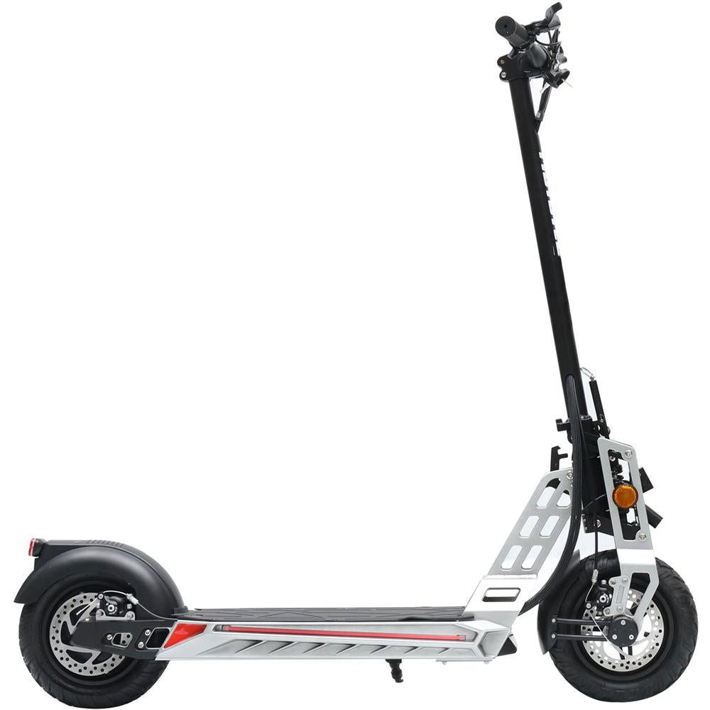 MotoTec Free Ride 48v 600w Lithium Electric Scooter - Silver